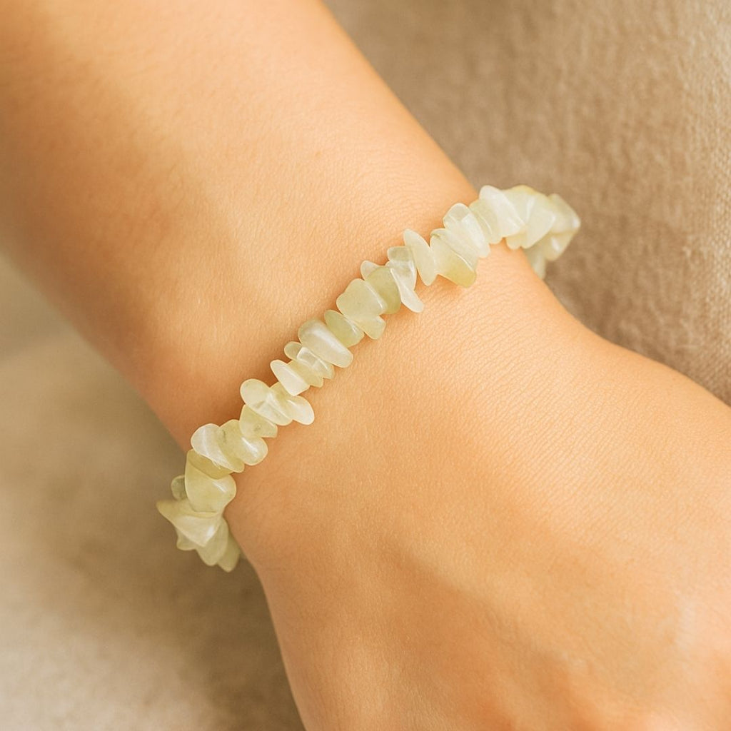Bracelet baroque en pierre de Jade