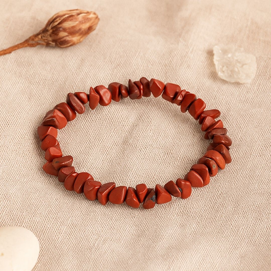 Bracelet baroque en Jaspe rouge