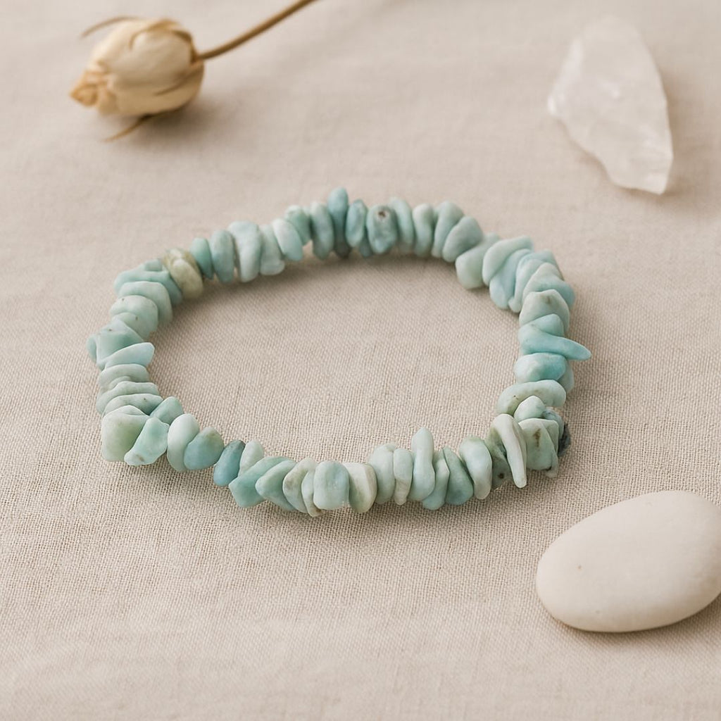 Bracelet baroque en Larimar