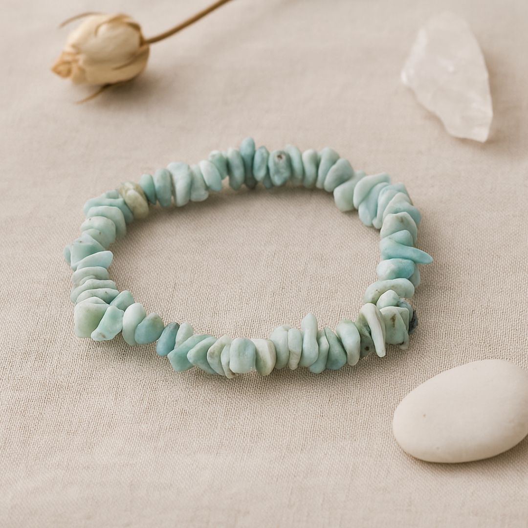 Bracelet baroque en Larimar