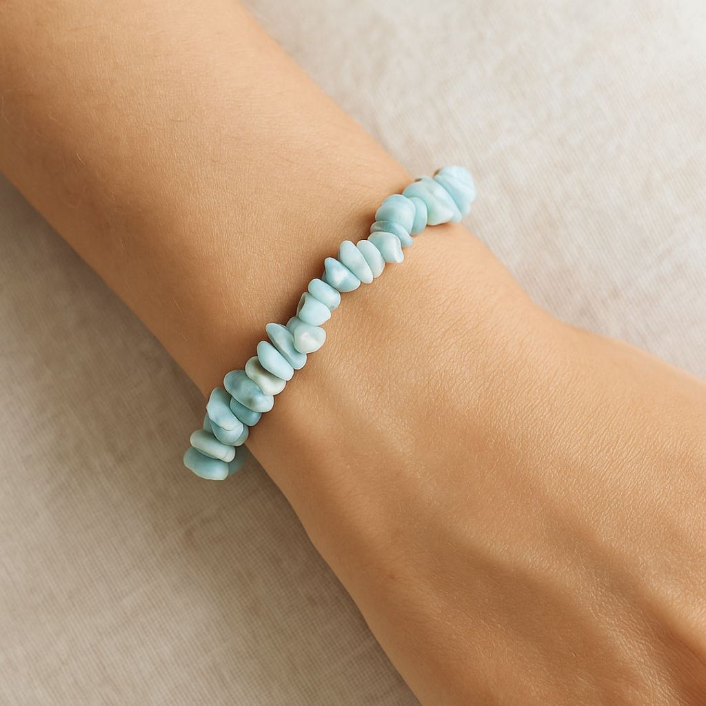 Bracelet baroque en Larimar