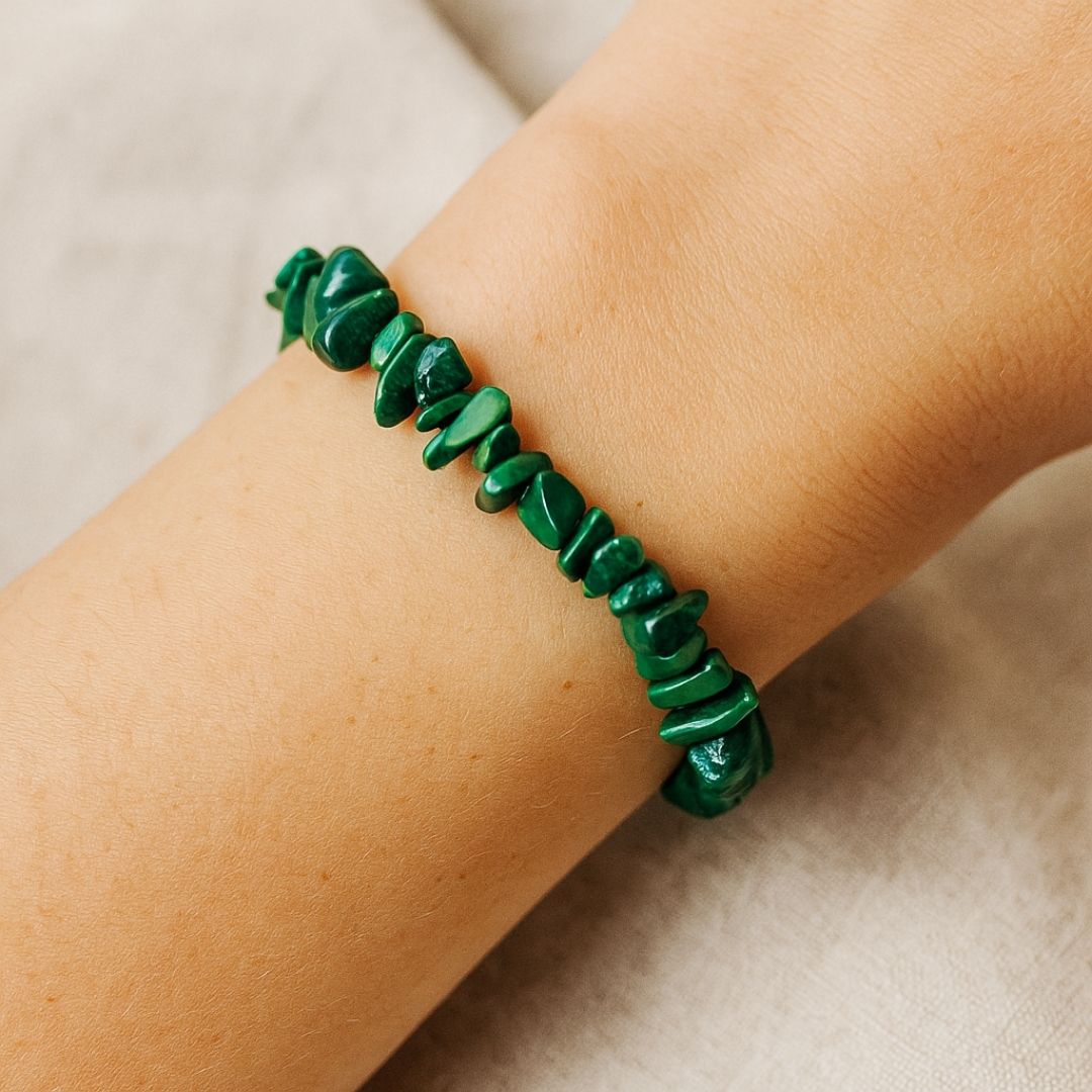 Bracelet baroque en Malachite