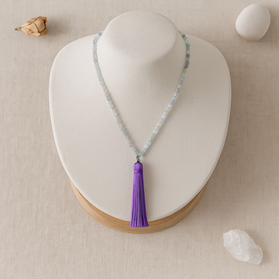 Collier Mala facetté en Fluorine