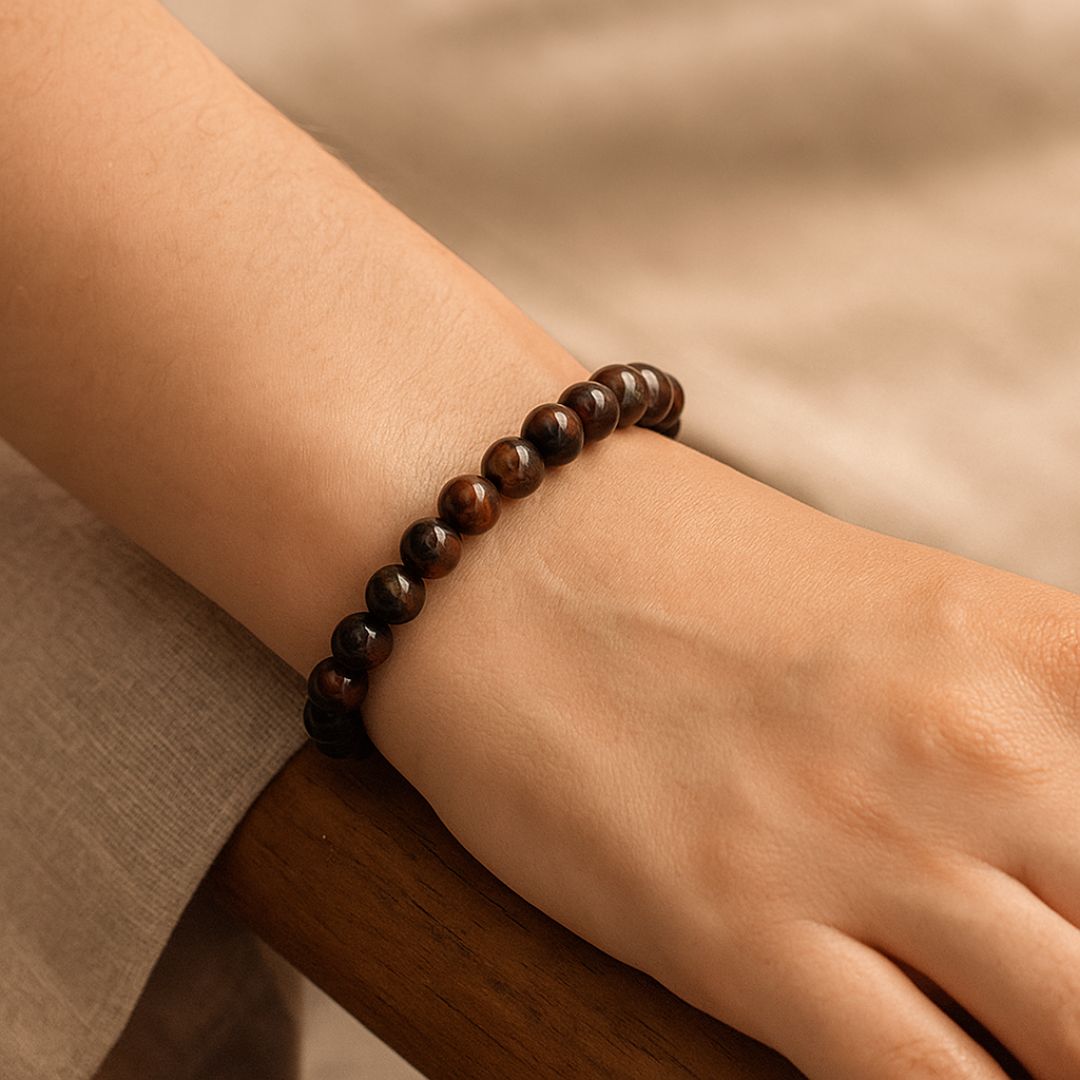 Bracelet en perles d'Oeil de Taureau