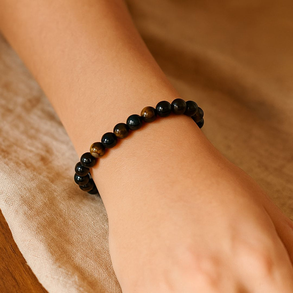 Bracelet en perles d'Oeil de Faucon