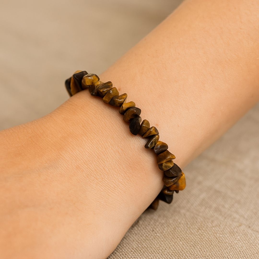 Bracelet baroque en Œil de tigre