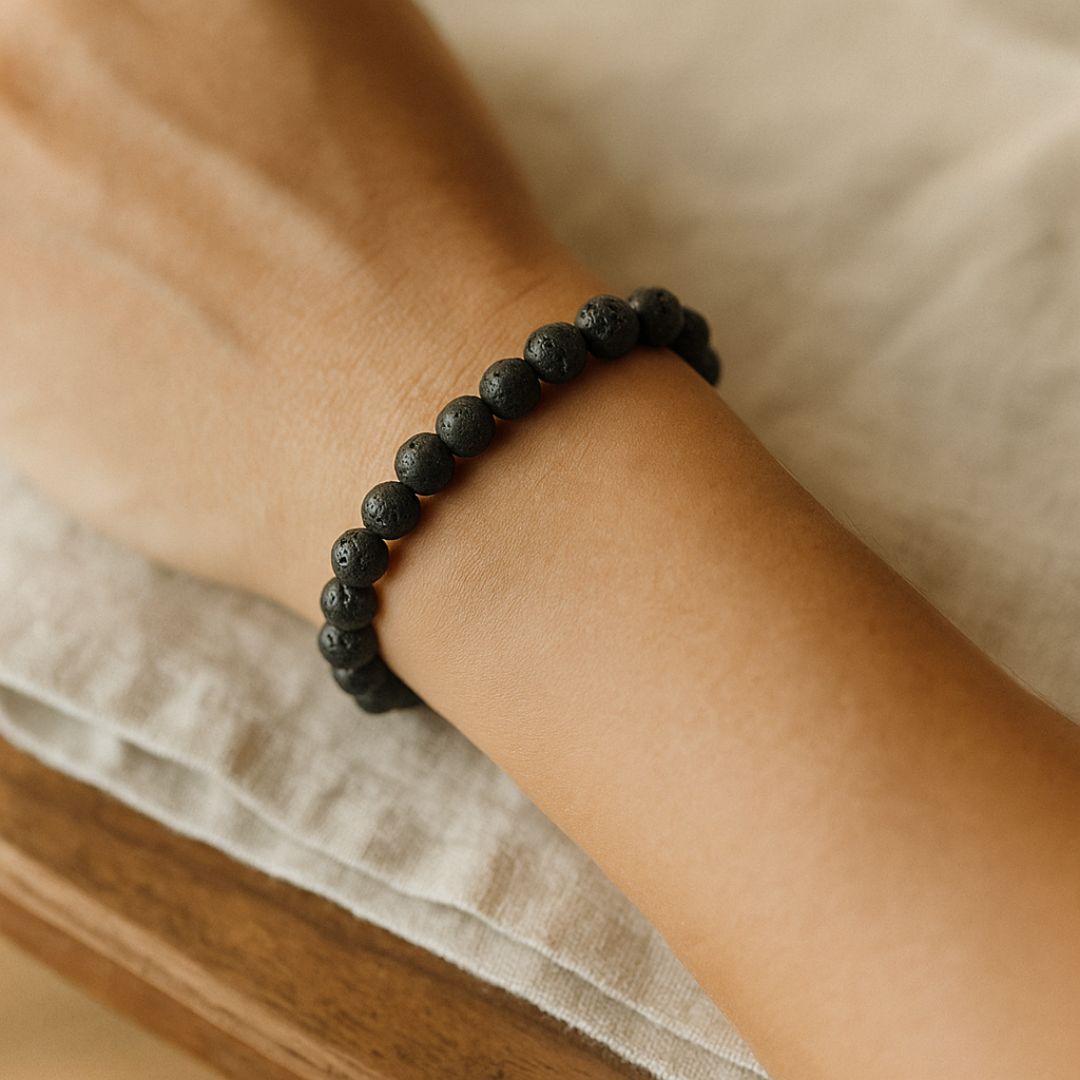 Bracelet en perles de Pierre de lave