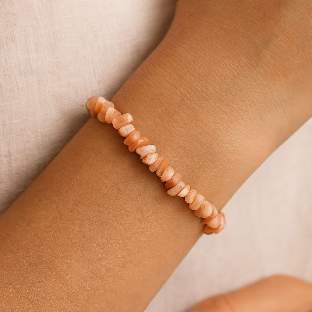 Bracelet baroque en Pierre de soleil véritable