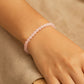 Bracelet en perles de Quartz rose