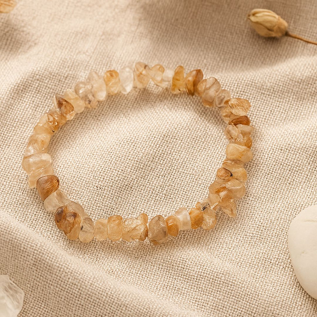 Bracelet baroque en Quartz rutile