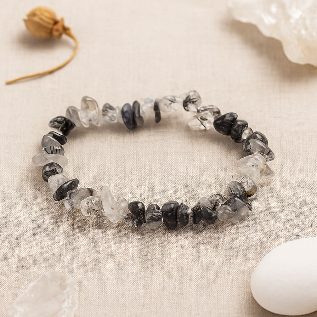 Bracelet baroque en Quartz Tourmaline