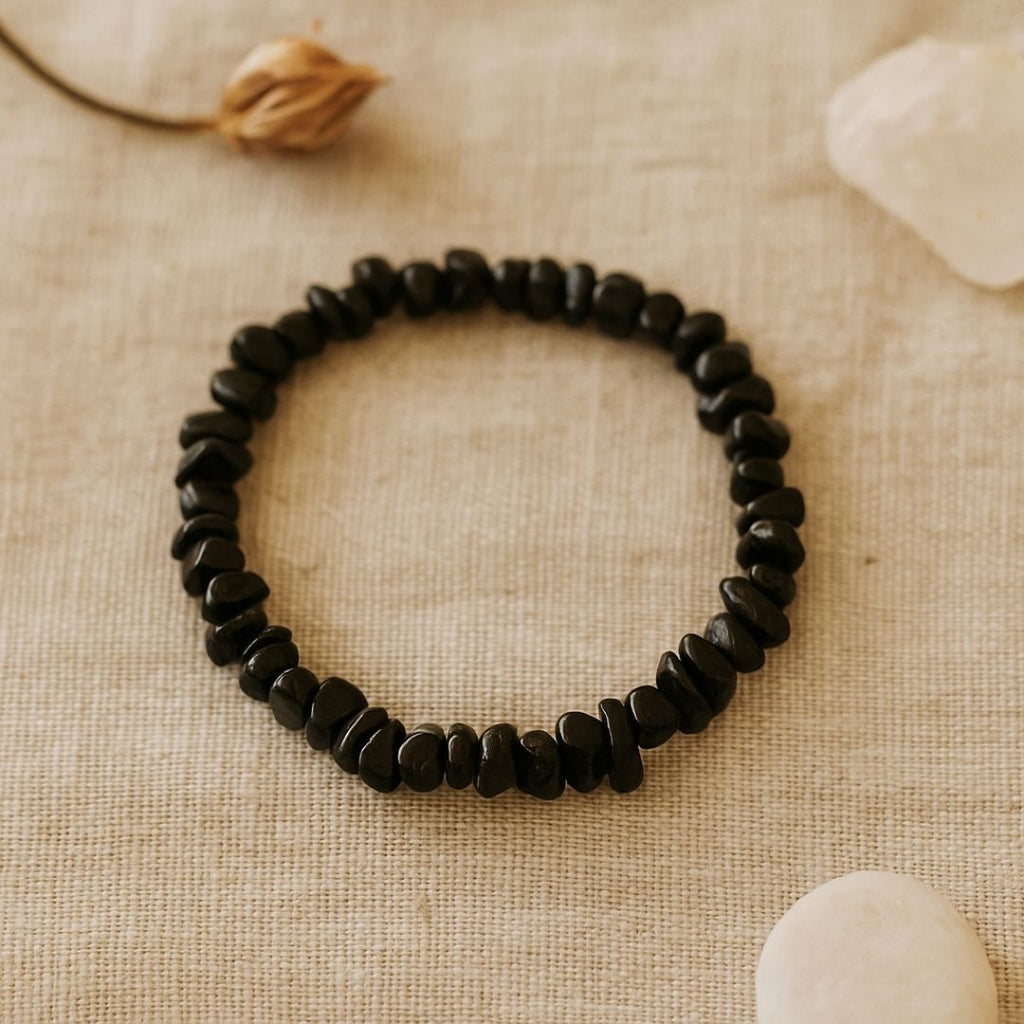 Bracelet baroque en Tourmaline noire