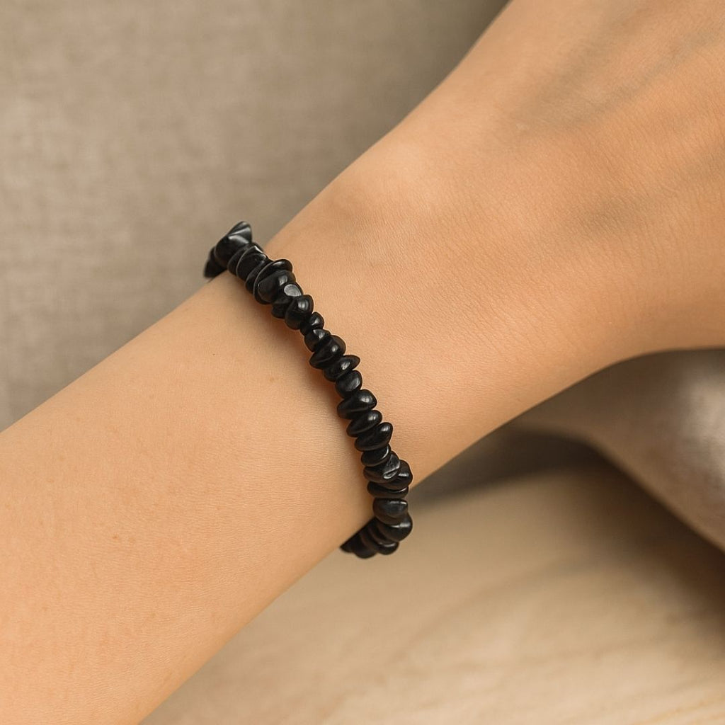 Bracelet baroque en Tourmaline noire